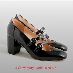 J Crew Maisie double-strap heels in Italian spazzolato leather size 8.5 NWT